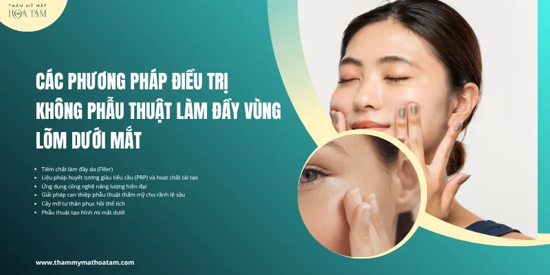 Các phương pháp điều trị không phẫu thuật làm đầy vùng lõm dưới mắt