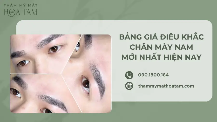 Bảng giá điêu khắc chân mày nam mới nhất hiện nay