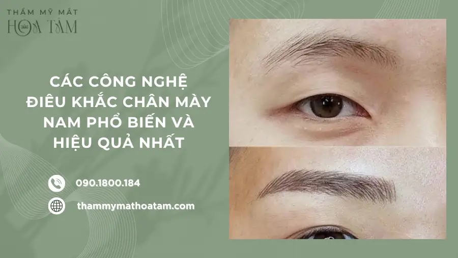 Các công nghệ điêu khắc chân mày nam phổ biến và hiệu quả nhất