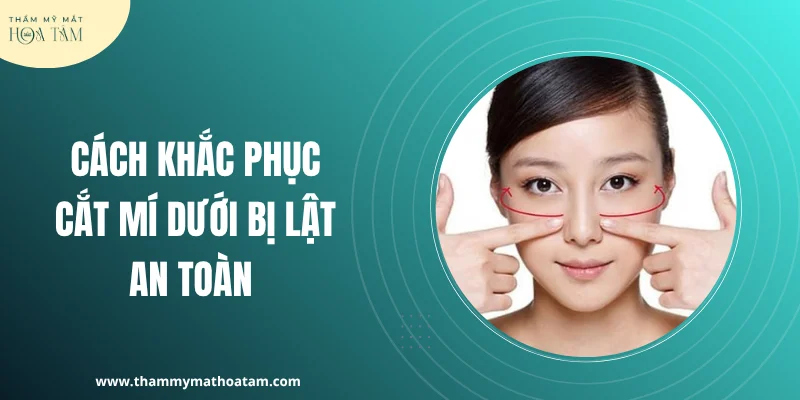 Cách khắc phục cắt mí dưới bị lật an toàn