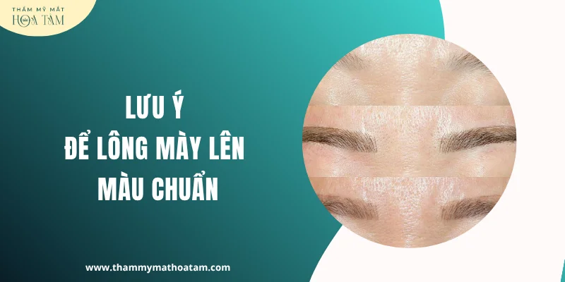 Lưu ý để lông mày lên màu chuẩn