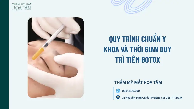 Quy trình chuẩn y khoa và thời gian duy trì tiêm Botox Quy trình chuẩn y khoa và thời gian duy trì tiêm Botox