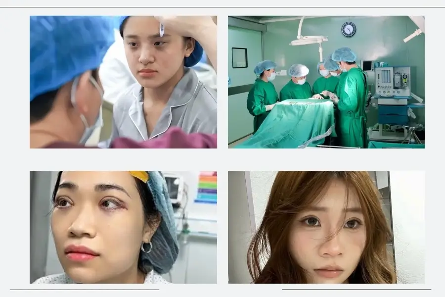 Quy trình cắt mí mở rộng góc mắt