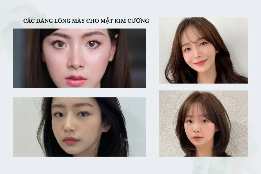 Các dáng mày lông mày cho mặt kim cương