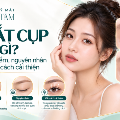 Mắt cụp khiến đôi mắt mệt mỏi, thiếu sức sống